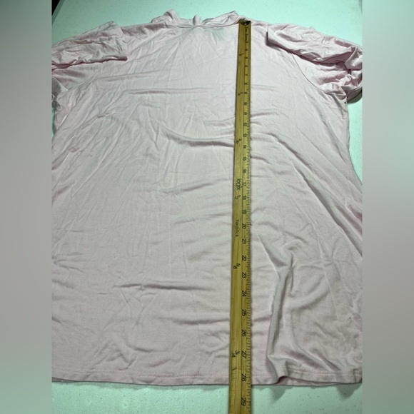 H by Halston Soft Stretch Long Length light Pink Jersey Knit Top XL - Picture 6 of 6